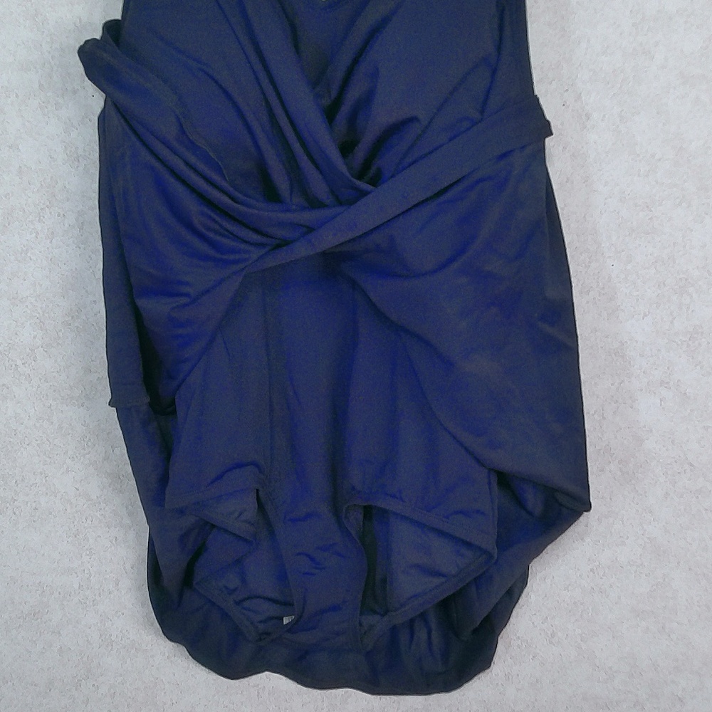 NWT Lands End Navy One Piece Swim Suit Adjust Straps, Built In Bra, Lining Sz XL - Picture 4 of 8